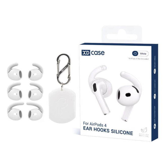 XDcase 3 Pairs Silicone Anti-slip Sports Ear Caps with Storage Case & Carabiner, For AirPods 4