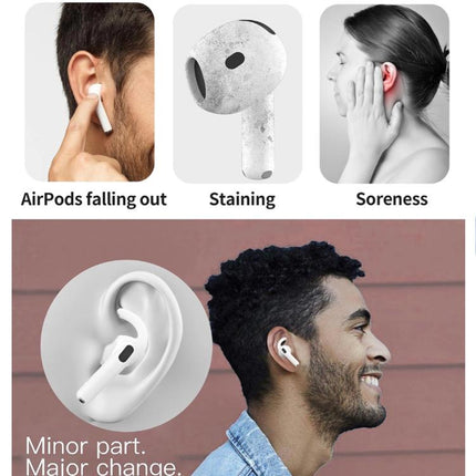 XDcase 3 Pairs Silicone Anti-slip Sports Ear Caps with Storage Case & Carabiner, For AirPods 4