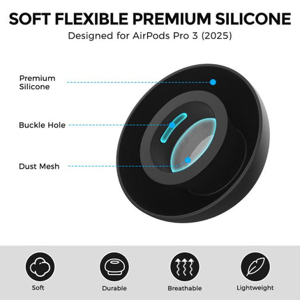 XDcase 4 Pairs Replacement Silicone Ear Tips with Storage & Cleaning Kit, For AirPods Pro 3