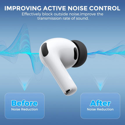 XDcase 4 Pairs Replacement Silicone Ear Tips with Storage & Cleaning Kit, For AirPods Pro 3