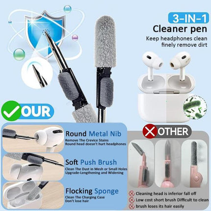 XDcase 4 Pairs Replacement Silicone Ear Tips with Storage & Cleaning Kit, For AirPods Pro 3