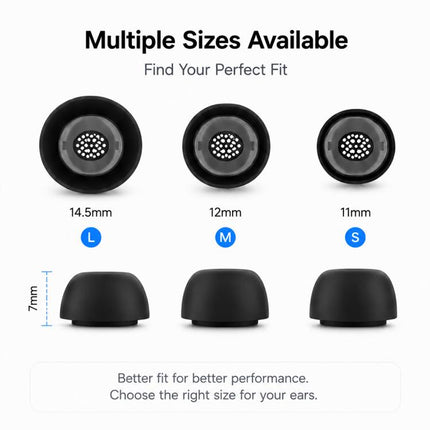 XDcase 3 Pairs Silicone Ear Tips with Storage & Cleaning Kit, For Galaxy Buds3 Pro / 4 Pro