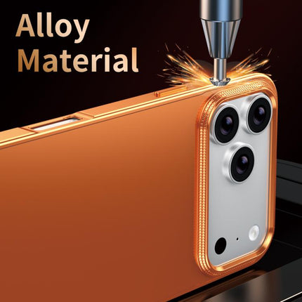 Metal Frame Micro-frosted Back Panel Phone Case, For iPhone 17 Pro Max, For iPhone 17 Pro, For iPhone 17, For iPhone Air, For iPhone 16 Pro Max, For iPhone 16 Pro, For iPhone 15 Pro Max, For iPhone 15 Pro