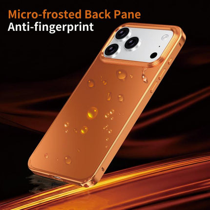 Metal Frame Micro-frosted Back Panel Phone Case, For iPhone 17 Pro Max, For iPhone 17 Pro, For iPhone 17, For iPhone Air, For iPhone 16 Pro Max, For iPhone 16 Pro, For iPhone 15 Pro Max, For iPhone 15 Pro
