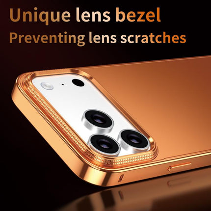 Metal Frame Micro-frosted Back Panel Phone Case, For iPhone 17 Pro Max, For iPhone 17 Pro, For iPhone 17, For iPhone Air, For iPhone 16 Pro Max, For iPhone 16 Pro, For iPhone 15 Pro Max, For iPhone 15 Pro