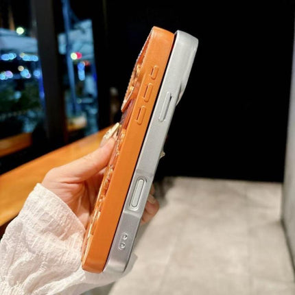 Electroplated TPU Lotus Hollow-carved  Rhinestone Glitter Phone Case, For iPhone 11 Pro Max, For iPhone 11