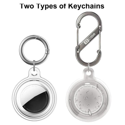 XDcase 2 Pack Full-cover Waterproof TPU Protective Case with Keychain, For AirTag 2nd Gen / 1st Gen