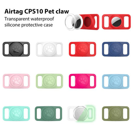 xDfind Silicone Pet Collar Tracker Transparent PC Cover, For AirTag 2nd Gen / AirTag 1st Gen