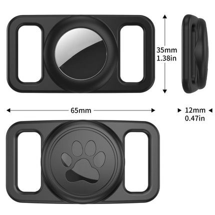 xDfind Silicone Pet Collar Tracker Transparent PC Cover, For AirTag 2nd Gen / AirTag 1st Gen