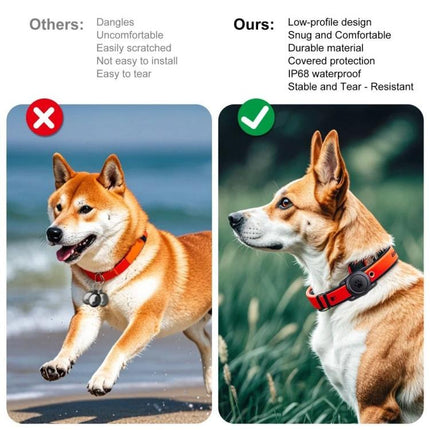xDfind Silicone Pet Collar Tracker Transparent PC Cover, For AirTag 2nd Gen / AirTag 1st Gen