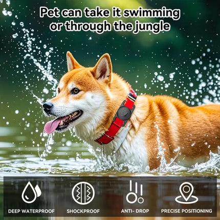 xDfind Silicone Pet Collar Tracker Transparent PC Cover, For AirTag 2nd Gen / AirTag 1st Gen
