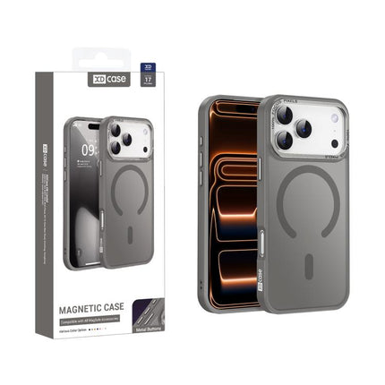 XDcase Metal Lens Frame Skin Feel Magnetic Phone Case, For iPhone 17 Pro Max, For iPhone 17 Pro, For iPhone 17