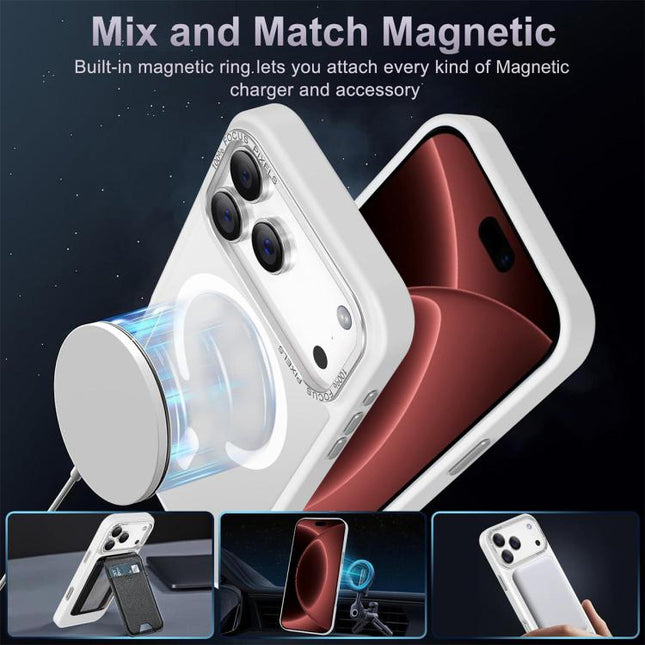 XDcase Metal Lens Frame Skin Feel Magnetic Phone Case, For iPhone 18, For iPhone 18 Pro, For iPhone 18 Pro Max