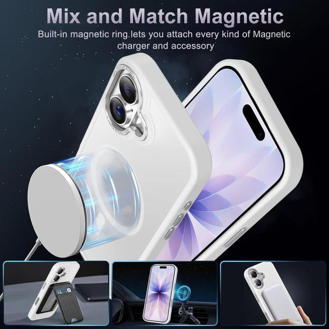 XDcase Metal Lens Frame Skin Feel Magnetic Phone Case, For iPhone 18, For iPhone 18 Pro, For iPhone 18 Pro Max
