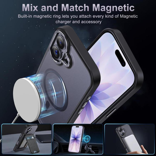 XDcase Metal Lens Frame Skin Feel Magnetic Phone Case, For iPhone 18, For iPhone 18 Pro, For iPhone 18 Pro Max