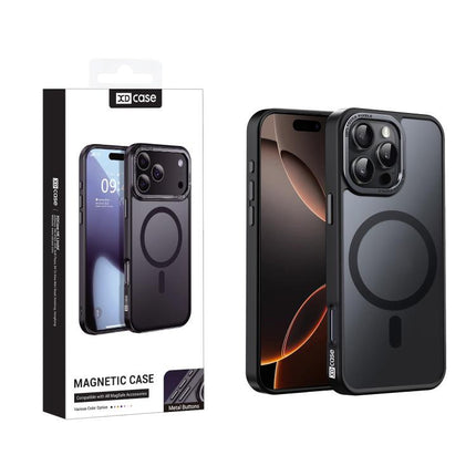 XDcase Metal Lens Frame Skin Feel Magnetic Phone Case, For iPhone 16 Pro Max, For iPhone 16 Pro, For iPhone 15 Pro Max, For iPhone 15 Pro