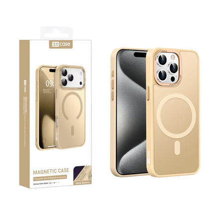 XDcase Metal Lens Frame Skin Feel Magnetic Phone Case, For iPhone 16 Pro Max, For iPhone 16 Pro, For iPhone 15 Pro Max, For iPhone 15 Pro