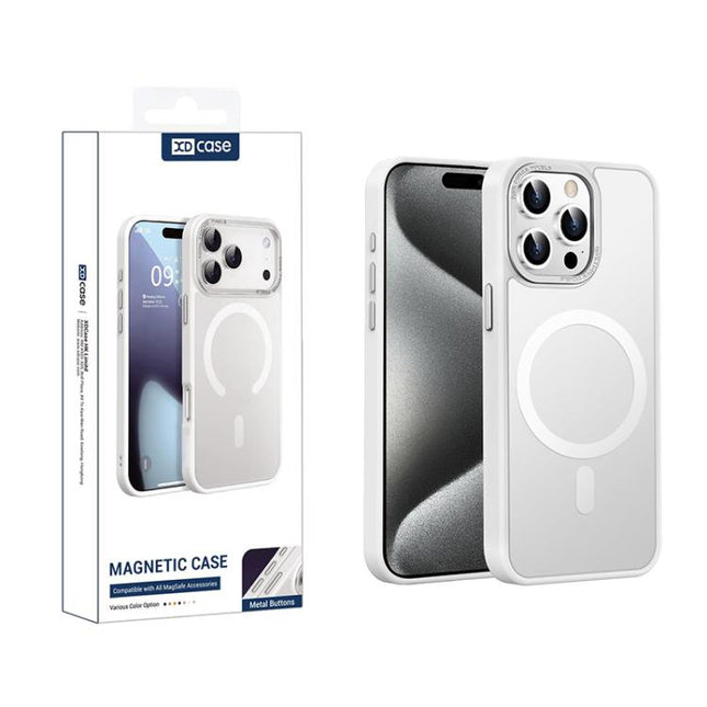 XDcase Metal Lens Frame Skin Feel Magnetic Phone Case, For iPhone 16 Pro Max, For iPhone 16 Pro, For iPhone 15 Pro Max, For iPhone 15 Pro