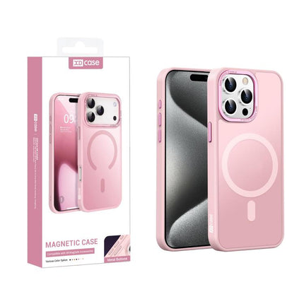 XDcase Metal Lens Frame Skin Feel Magnetic Phone Case, For iPhone 16 Pro Max, For iPhone 16 Pro, For iPhone 15 Pro Max, For iPhone 15 Pro