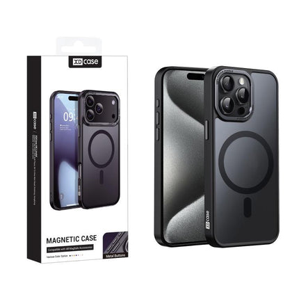 XDcase Metal Lens Frame Skin Feel Magnetic Phone Case, For iPhone 16 Pro Max, For iPhone 16 Pro, For iPhone 15 Pro Max, For iPhone 15 Pro