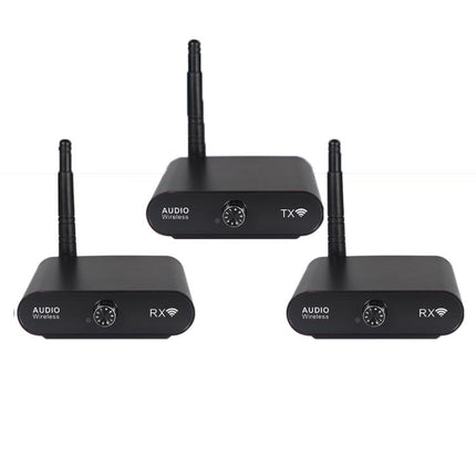 AU2410R2 2.4G Wireless Audio Transmitter, 1 Transmitter + 2 Receivers