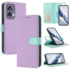 For Motorola Edge 50 Fusion / Purple+Mint Green