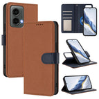 For Motorola Moto G 5G / G Play 5G 2024 / Brown+Dark Blue