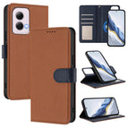 For Motorola Moto G Power 5G 2024 / Brown+Dark Blue