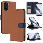 For OnePlus Nord CE5 / Ace 5 Racing / Brown+Dark Blue