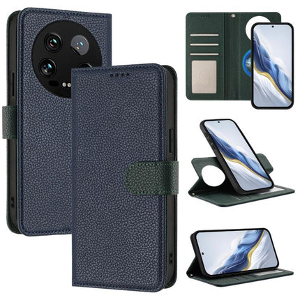 Detachable Litchi Texture Magnetic Vegan Leather Phone Case, For Xiaomi 14 Ultra