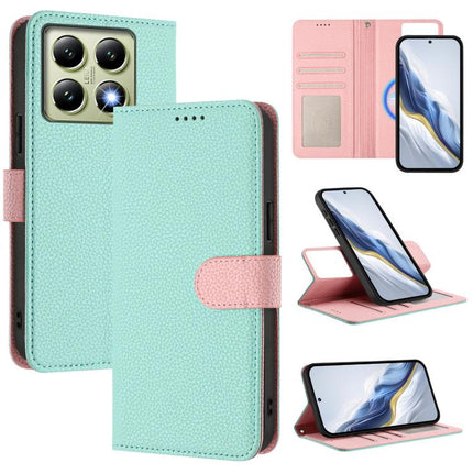 Detachable Litchi Texture Magnetic Vegan Leather Phone Case, For Xiaomi 15 Pro, For Xiaomi 15, For Xiaomi 14T Pro, For Xiaomi 14T
