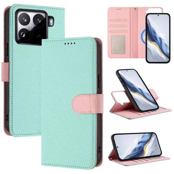 Detachable Litchi Texture Magnetic Vegan Leather Phone Case, For Xiaomi 15 Pro, For Xiaomi 15, For Xiaomi 14T Pro, For Xiaomi 14T