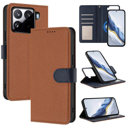 Detachable Litchi Texture Magnetic Vegan Leather Phone Case, For Xiaomi 15 Pro, For Xiaomi 15, For Xiaomi 14T Pro, For Xiaomi 14T