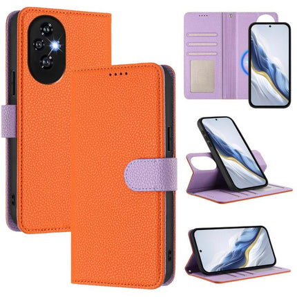 Detachable Litchi Texture Magnetic Vegan Leather Phone Case, For Honor X6b 4G, For Honor 200, For Honor 200 Pro, For Honor 200 Lite Global