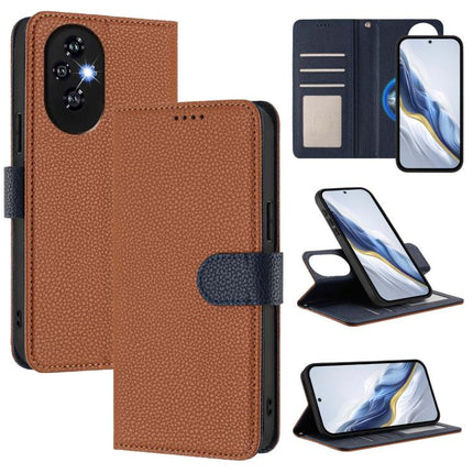 Detachable Litchi Texture Magnetic Vegan Leather Phone Case, For Honor X6b 4G, For Honor 200, For Honor 200 Pro, For Honor 200 Lite Global