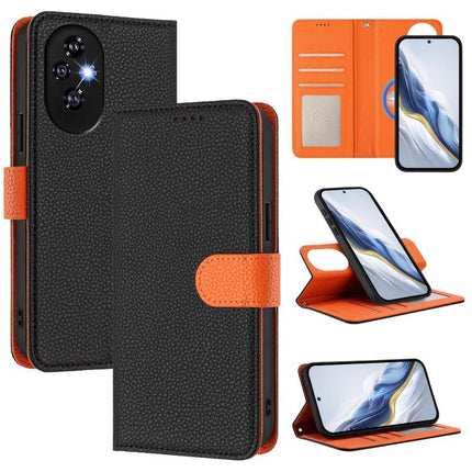 Detachable Litchi Texture Magnetic Vegan Leather Phone Case, For Honor X6b 4G, For Honor 200, For Honor 200 Pro, For Honor 200 Lite Global