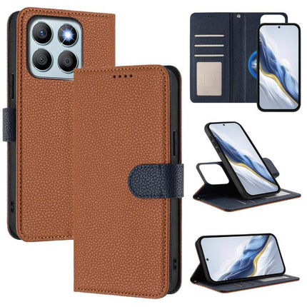 Detachable Litchi Texture Magnetic Vegan Leather Phone Case, For Honor X6b 4G, For Honor 200, For Honor 200 Pro, For Honor 200 Lite Global