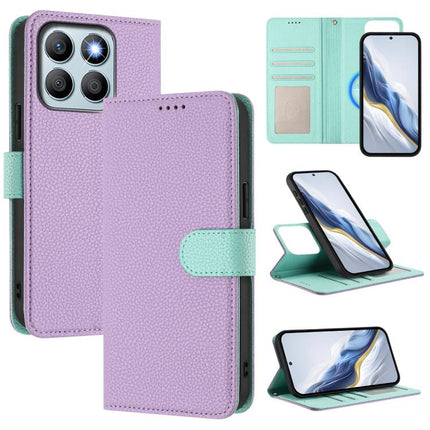Detachable Litchi Texture Magnetic Vegan Leather Phone Case, For Honor X8b, For Honor X9b / Magic6 Lite, For Honor X7b / Play 8T