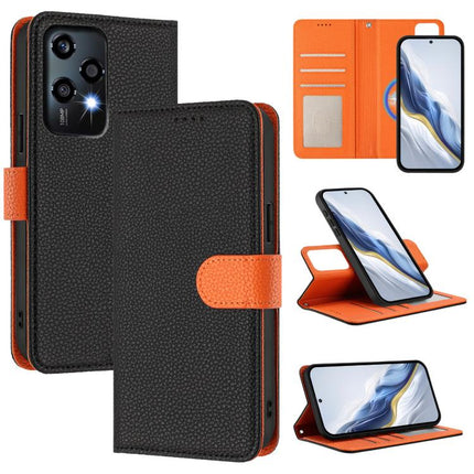 Detachable Litchi Texture Magnetic Vegan Leather Phone Case, For Honor X6b 4G, For Honor 200, For Honor 200 Pro, For Honor 200 Lite Global