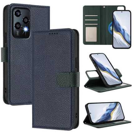 Detachable Litchi Texture Magnetic Vegan Leather Phone Case, For Honor X6b 4G, For Honor 200, For Honor 200 Pro, For Honor 200 Lite Global