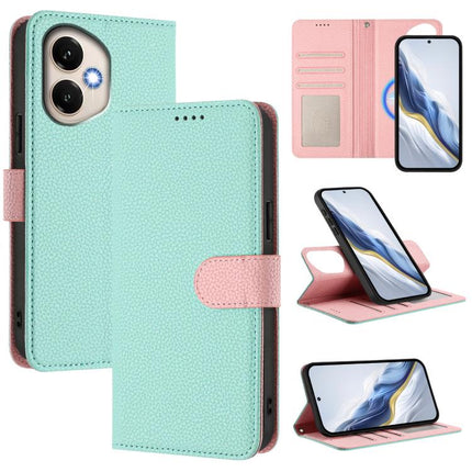 Detachable Litchi Texture Magnetic Vegan Leather Phone Case, For Honor 400 Pro Global 160.8mm, For Honor 400 Lite Global, For Honor 400 Global 156.5mm, For Honor X8c 4G