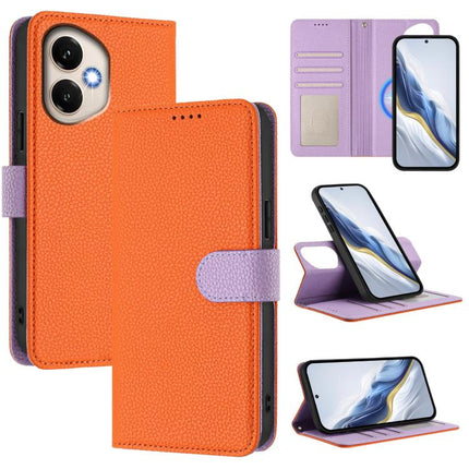 Detachable Litchi Texture Magnetic Vegan Leather Phone Case, For Honor 400 Pro Global 160.8mm, For Honor 400 Lite Global, For Honor 400 Global 156.5mm, For Honor X8c 4G
