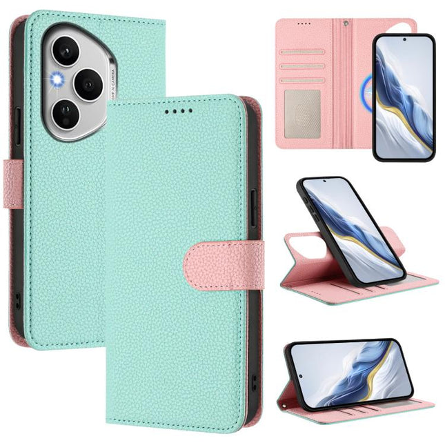 Detachable Litchi Texture Magnetic Vegan Leather Phone Case, For Honor 400 Pro Global 160.8mm, For Honor 400 Lite Global, For Honor 400 Global 156.5mm, For Honor X8c 4G
