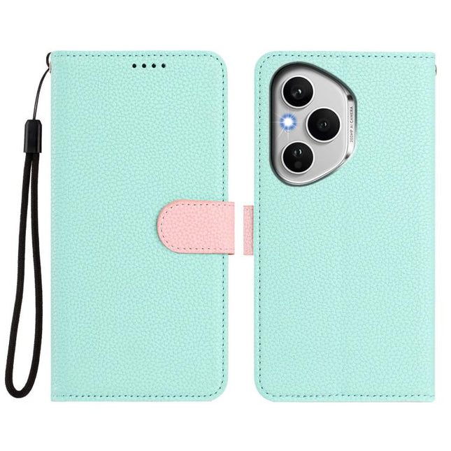 Detachable Litchi Texture Magnetic Vegan Leather Phone Case, For Honor 400 Pro Global 160.8mm, For Honor 400 Lite Global, For Honor 400 Global 156.5mm, For Honor X8c 4G