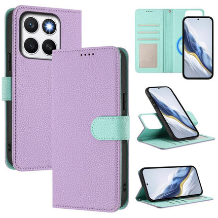 Detachable Litchi Texture Magnetic Vegan Leather Phone Case, For Honor 400 Pro Global 160.8mm, For Honor 400 Lite Global, For Honor 400 Global 156.5mm, For Honor X8c 4G