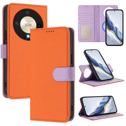 Detachable Litchi Texture Magnetic Vegan Leather Phone Case, For Honor X8b, For Honor X9b / Magic6 Lite, For Honor X7b / Play 8T