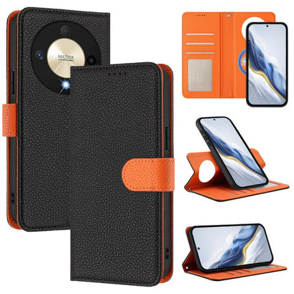 Detachable Litchi Texture Magnetic Vegan Leather Phone Case, For Honor X8b, For Honor X9b / Magic6 Lite, For Honor X7b / Play 8T