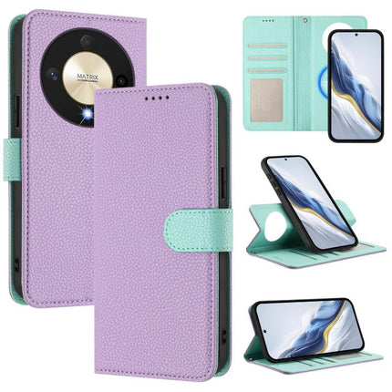 Detachable Litchi Texture Magnetic Vegan Leather Phone Case, For Honor X8b, For Honor X9b / Magic6 Lite, For Honor X7b / Play 8T