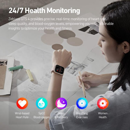Zeblaze TS 4 1.94 inch AMOLED Screen IP68 Waterproof Sports Fitness Smart Watch