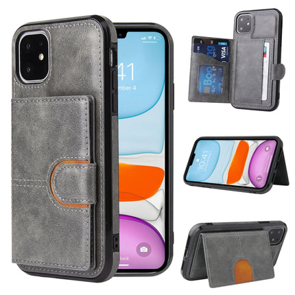 PU + TPU + PC  Shockproof Back Cover Case with Card Slot & Holder, For iPhone 11, For iPhone 11 Pro, For iPhone 11 Pro Max, For iPhone 12 mini
